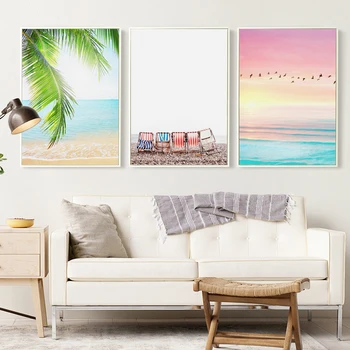 

Hawaii Beach Ocean View Canvas Painting Art Print Poster Picture Home Decoration, For Bedroom Living Room Wall Decoration