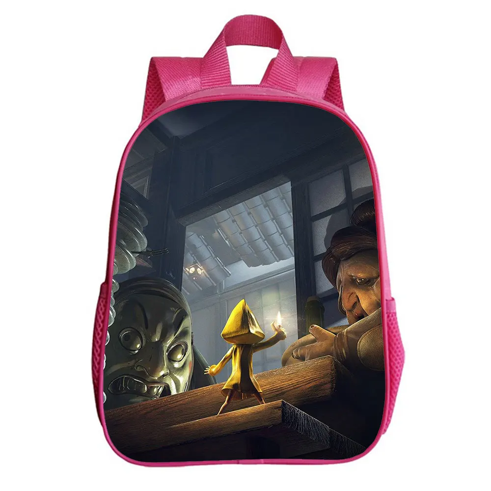 Little Nightmares kindergarten school bag boy girl backpack children cartoon casual backpack Single layer package 12 Inches
