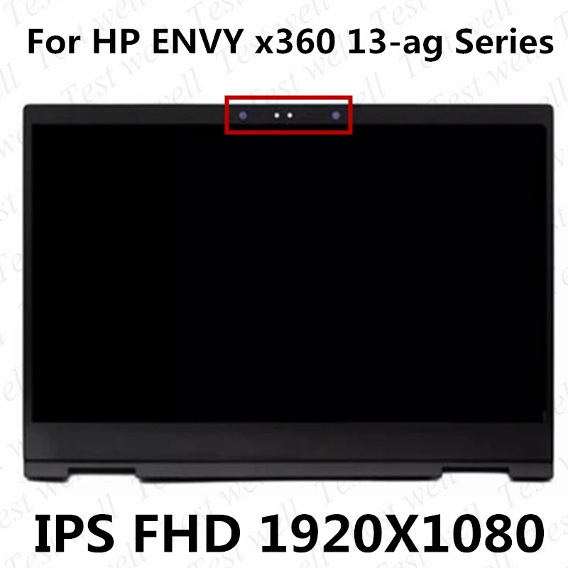 

ЖК-дисплей LP133WF4.SPA4 M133NVF3.R0 FHD IPS, сенсорный экран со светодиодный Ной панелью в сборе и рамкой для HP ENVY x360 серии 13-ag, оригинал