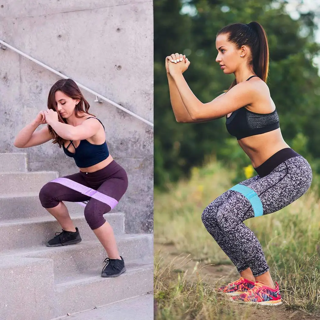 Fitness Resistance Workout Hip Exercise Bands Set 2 3 and Core with Sliders As Picture Home, Casual