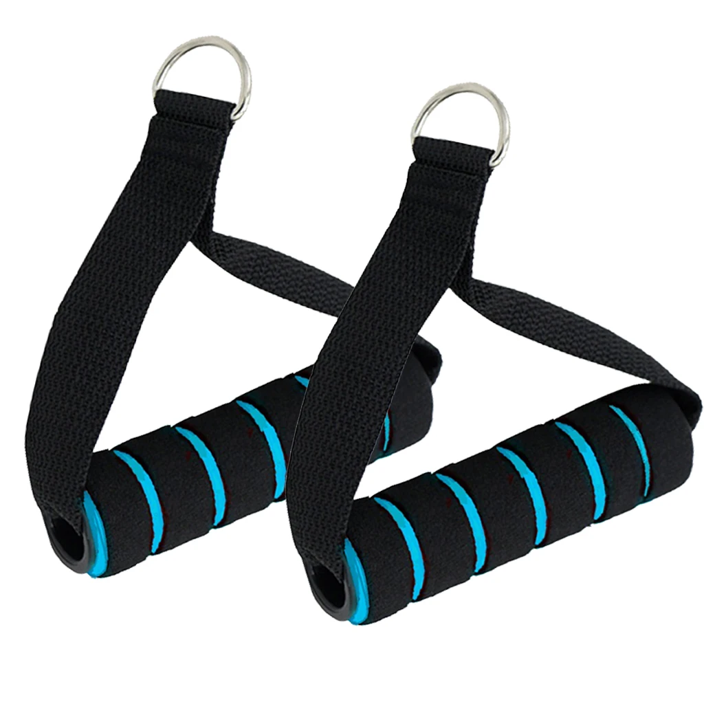 Resistance Band Handle Heavy Duty Cable Machine Attachment with ABS Core, Strong Nylon Webbing