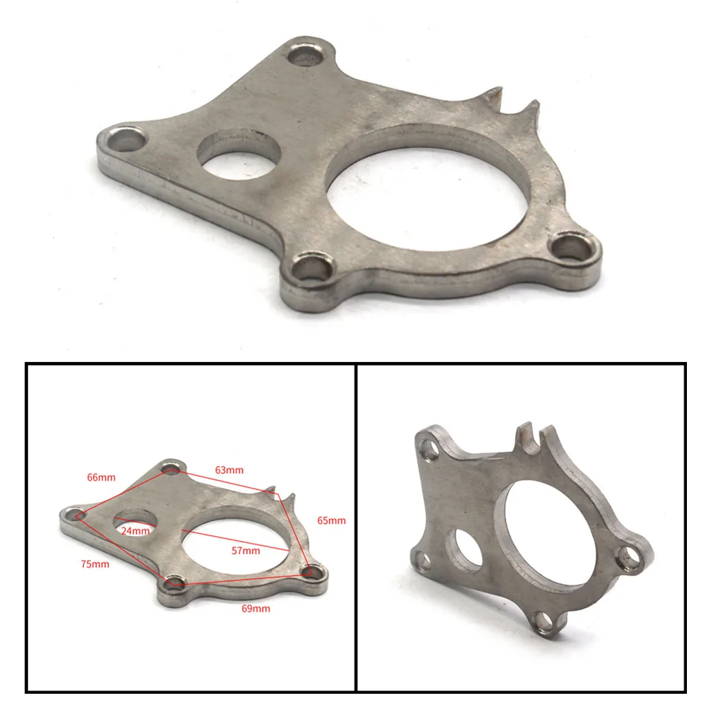 1 Pcs (5Bolts) T3/T4 Turbo Downpipe Flange Stainless Steel W/1