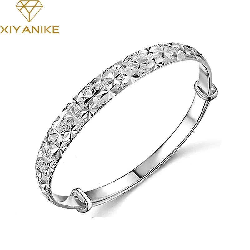 

XIYANIKE 925 Sterling Silver Hot Fashion Star Bangles & Bracelet Jewelry Adjustable For Women Lovers Creative Anniversary Gift