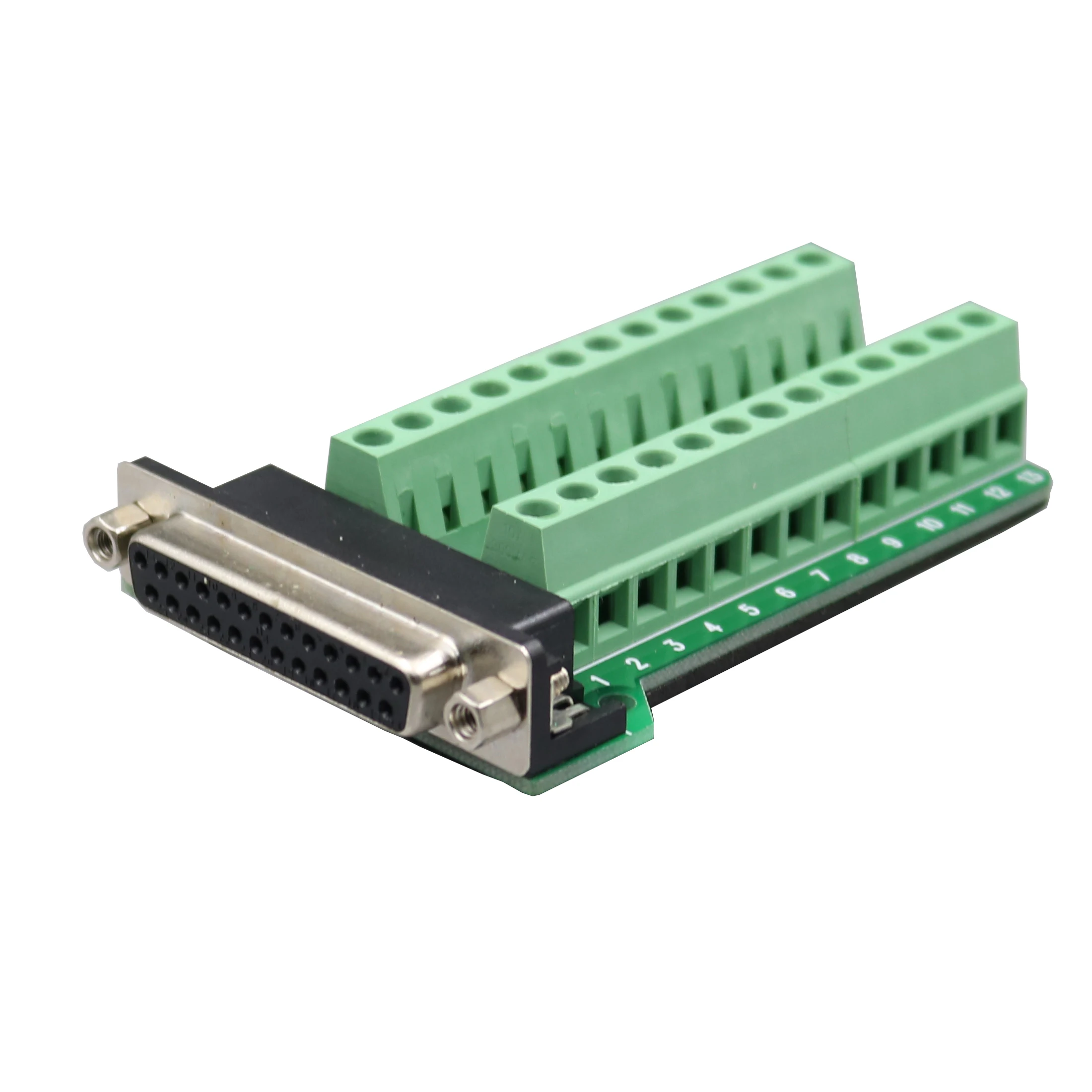 

1Pcs D-SUB DB25 Female 25Pin Socket Breakout To PCB Board Terminals Connector
