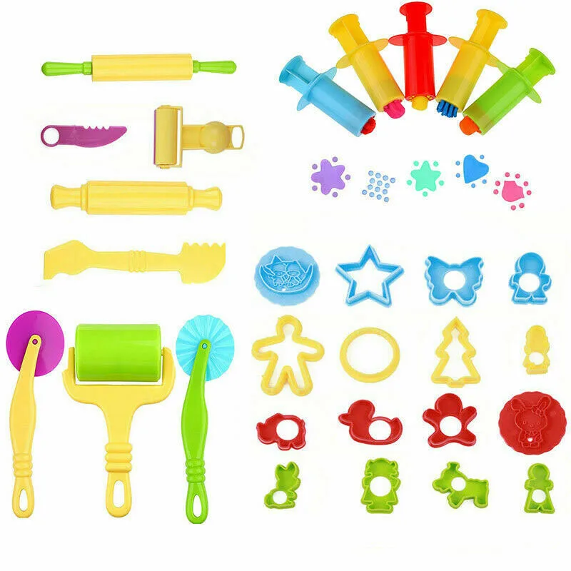 29pcs Kids DIY Plasticine Clay Handmade Tool Modelling Craft Mould Toys Set Plasticine Cutters Moulds Toy For Children Kid Gift