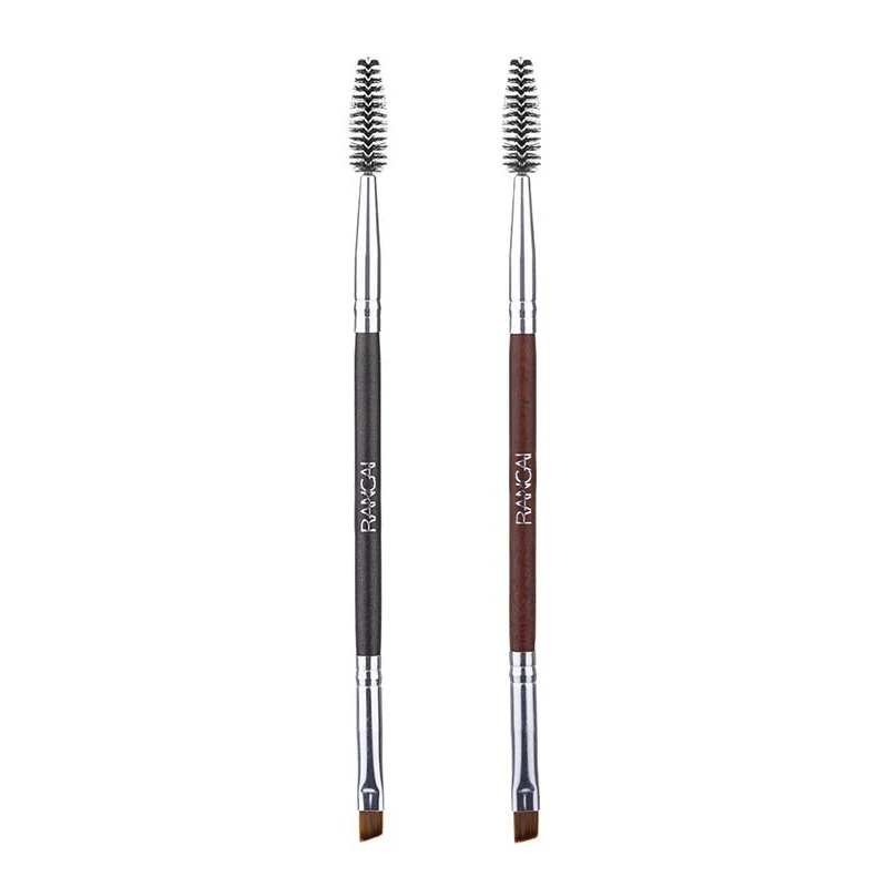 

New Double Eyebrow Brush Angled Eyebrow Comb Professional Beauty Makeup Brushes for Lash Eye Brow Brush blending Make-up Tools