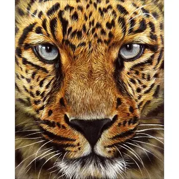 

5D Diamond Painting Animal Leopard Tiger Round Diamond Embroidery Mosaic Home Decoration Pattern DIY Handmade New Year Gift