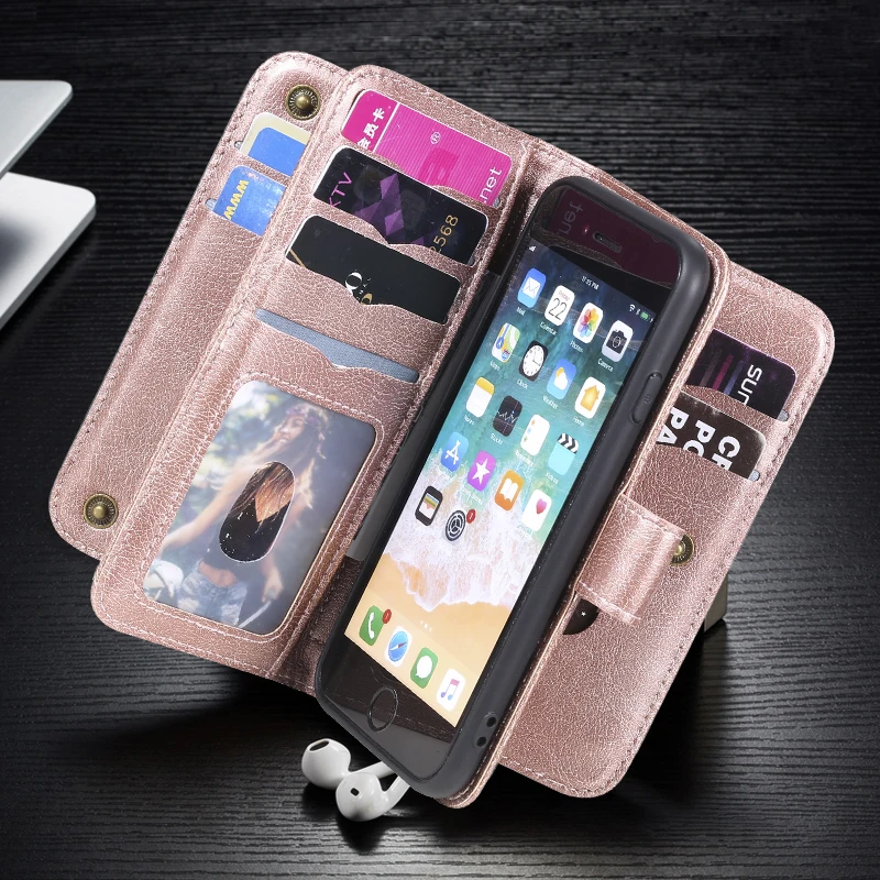 luxury Magnet Flip 10 Card Wallet Funda For iphone 11 Pro Max SE 2020 XR XS X 8 7 6 6S Plus Leather Case Coque Etui Capa | Мобильные