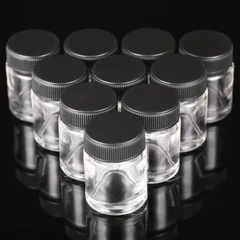 

Hot 10PCS Airbrush Glass Bottles 3/4oz 22cc Air Brush Bottle Jars with Plastic Lid Using on Airbrushes