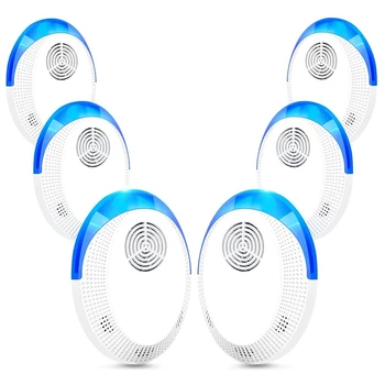 

Ultrasonic Pest Repeller, Electronic Indoor Pest Repellent Plug in Pest Control, Repellent for Mosquito(6 Pack) EU Plug
