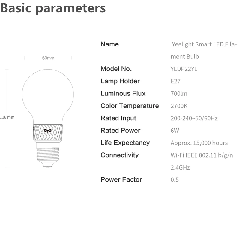 Новейший xiao Mi Yeelight умный светодиодный ламп накаливания E27 700lm 6 Вт шар огоньки Wi-Fi пульт для Управление работает с приложением Mihome Apple Homekit