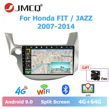

JMCQ Car Android 9.0 Radio For HONDA FIT JAZZ 2007-2013 Multimedia Video Player 2din DSP Split Screen Floating Window Navigation