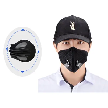

10PCS Filters Outdoor Washable Dust Mask Black Unisex Anti Dust Motorcycle Bicycle Cycling Bike Ski Half Face Mask Filter