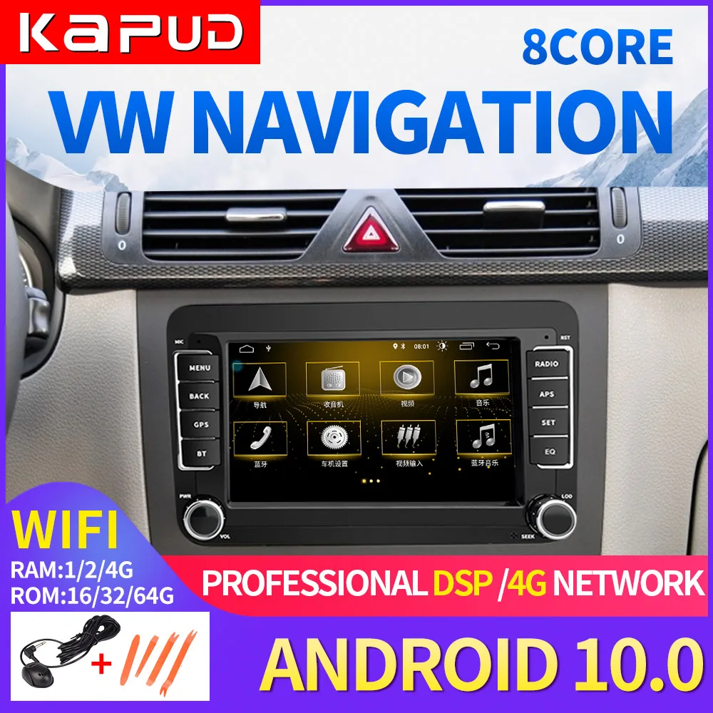 

Kapud Android Multimidia Car Gps Radio Autoradio Stereo Receiver For VW/Volkswagen/Golf/Polo/Tiguan/Passat/b7/b6/leon/Octavia Bt
