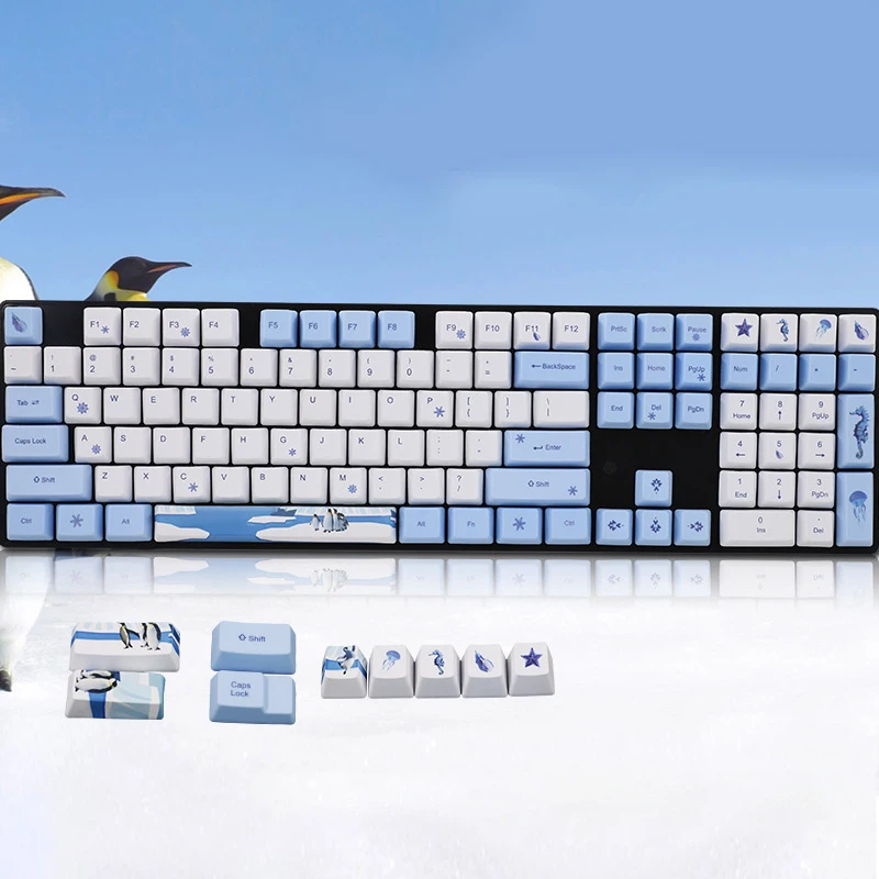 113 Key PBT Keycap Set DIY Mechanical Keyboard Theme Keycaps Replacement Button