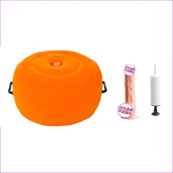 Inflatable Chair Pillow with Dildo Air Blow Body Support Pads BDSM Sex Furnitures For Women Adult Games Sexy Love Pillows 4