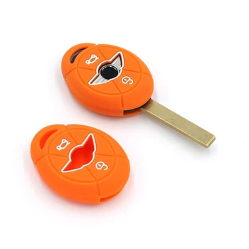 

2 Button Silicone Key Cover Case For Bmw Mini Cooper S One S R52 Convertible R50 R53 Rubber Fob Shell Protector Car styling