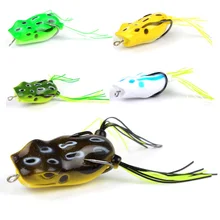 MEREDITH Popper Frog 11.7g 5.3cm 5pcs Lures Soft Baits For Snakehead Bass Fishing Floating Topwater