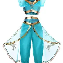 Костюм принцессы жасмин для девочек; вечерние платья для костюмированной вечеринки на Хэллоуин