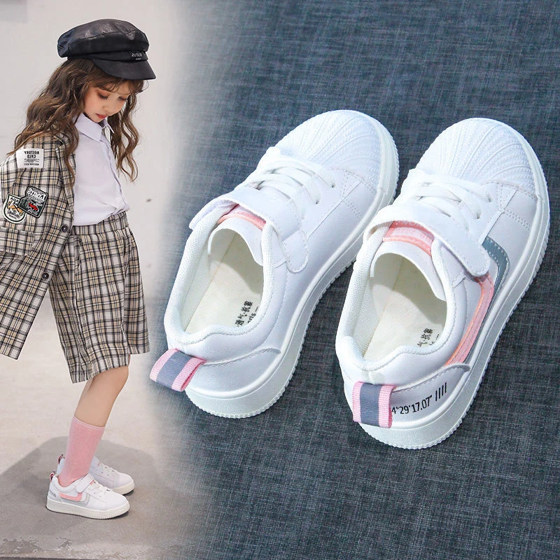 

Girls' White Shoes 2020 Spring Autumn Trendy Fashion All-match Casual Shoes Low-top Soft Comfortable School Shoes 3-5-7 Years