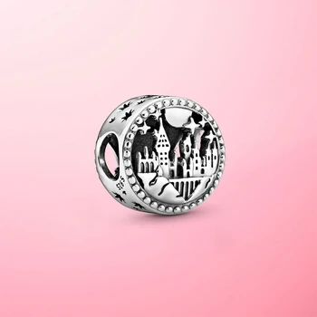 

Real 925 Sterling Silver School of Witchcraft and Wizardry Charm Beads Fit Original Pamura Bracelet Silver Jewelry Gift