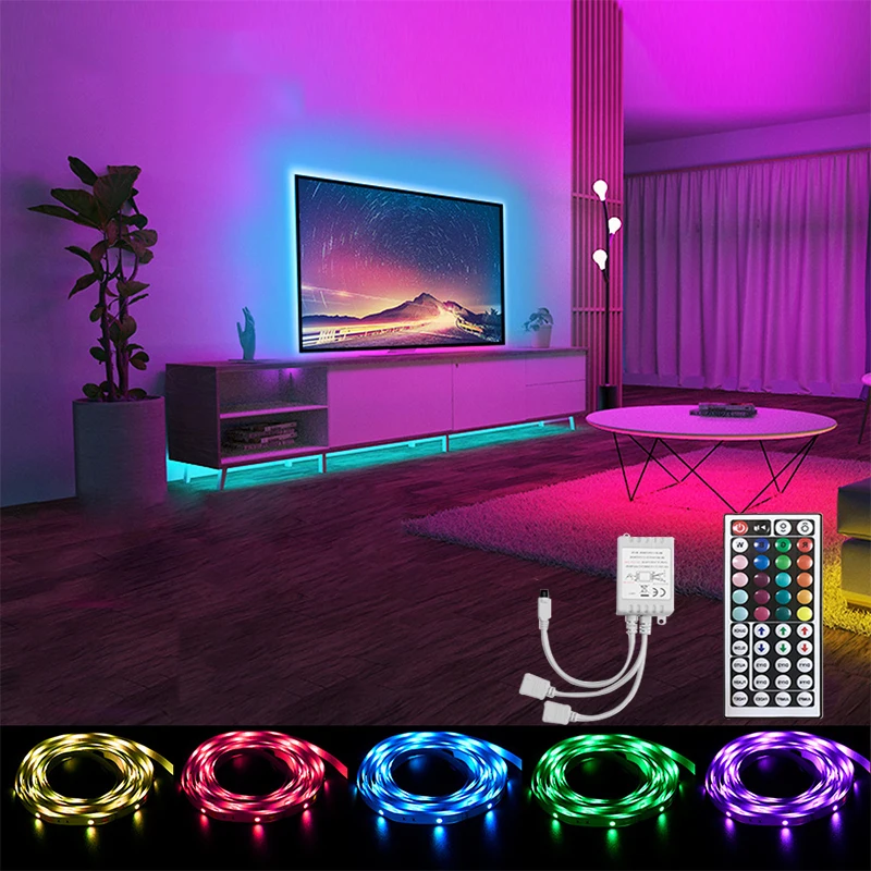 30M Led TV Strip RGB 44Key Control Led Strips 5050 BackLight Desktop Wall Room Led Strip 20M 25M LED PLUG US/EU/AU/UK