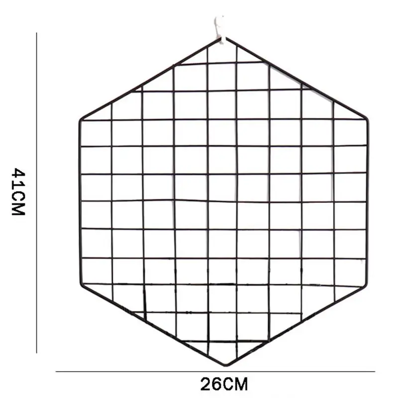 Простой однотонный цвет железная квадратная сетка фото стена DIY креативный декоративный фото висячий дисплей металлическая сетчатая панель реквизит для фотографии - Цвет: 1pc