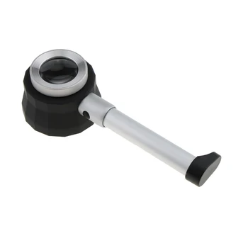 

Handheld Jewelry LED Light Magnifier 30X Magnifying Loupe Loop Glass Len
