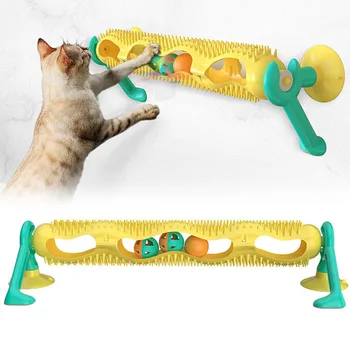 

Cat Toys Interactive Track Ball Toy Catnip Balls Glass Window Suction Cup Massage Sucker Funny Cat Game Puzzle Toy