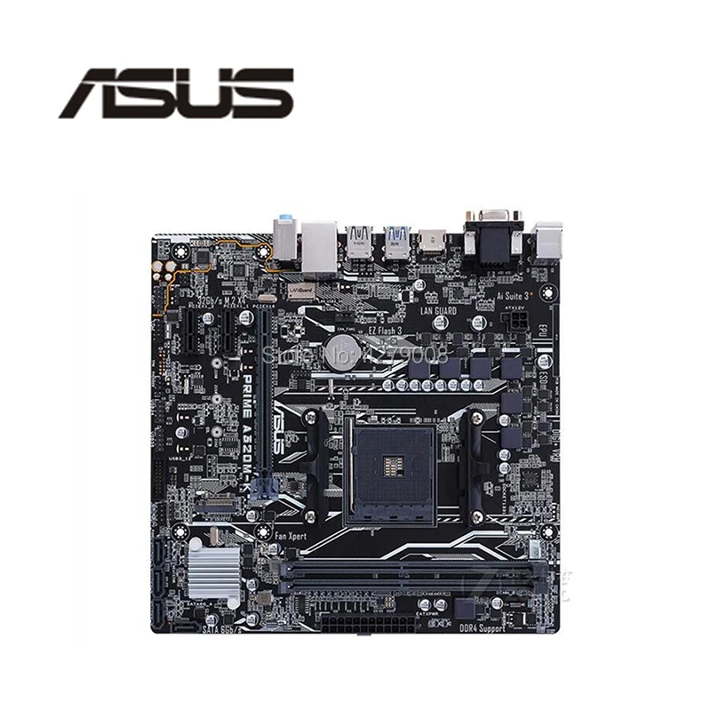 Для ASUS PRIME A320M-K оригинальная б/у гнездо для материнской платы AM4 DDR4 USB3.0 SATA3 A320 рабочего Материнская плата