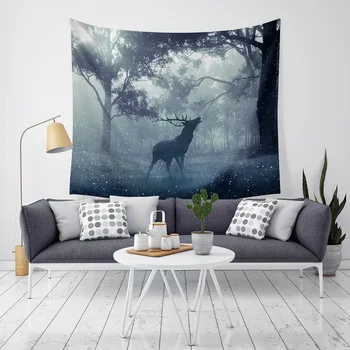 

Tapestry Forest Deer Art Wall Can Diy Custom Made You Picture Photo Tapestry Bedroom Dorm Room Privacy Shade Curtain Mural E0437