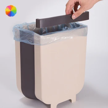 

1Pcs Collapsible Large Capacity Waste Bin Kitchen Cabinet Door Bathroom Hanging Trash Can Small Bedroom Garbage BagCY