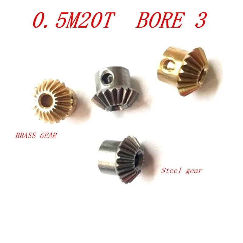 2шт 1:1 конический редуктор 0,5 Модуль 20 зубьев с внутренним отверстием 3 0.5m20T 90 градусов привод коммутационный стальной Зубчатый редуктор