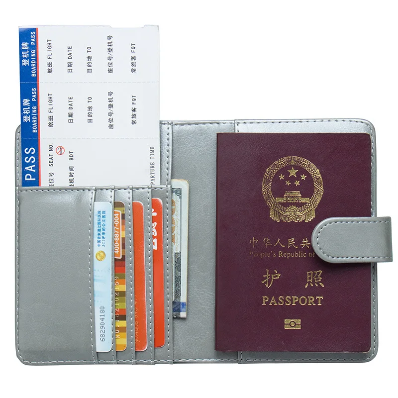 RFID PU кожа русская Блокировка обложка паспорта кошелек Обложка Путешествия Travel Мужская t Органайзер чехол для мужчин женщин с отделением для кредитных карт