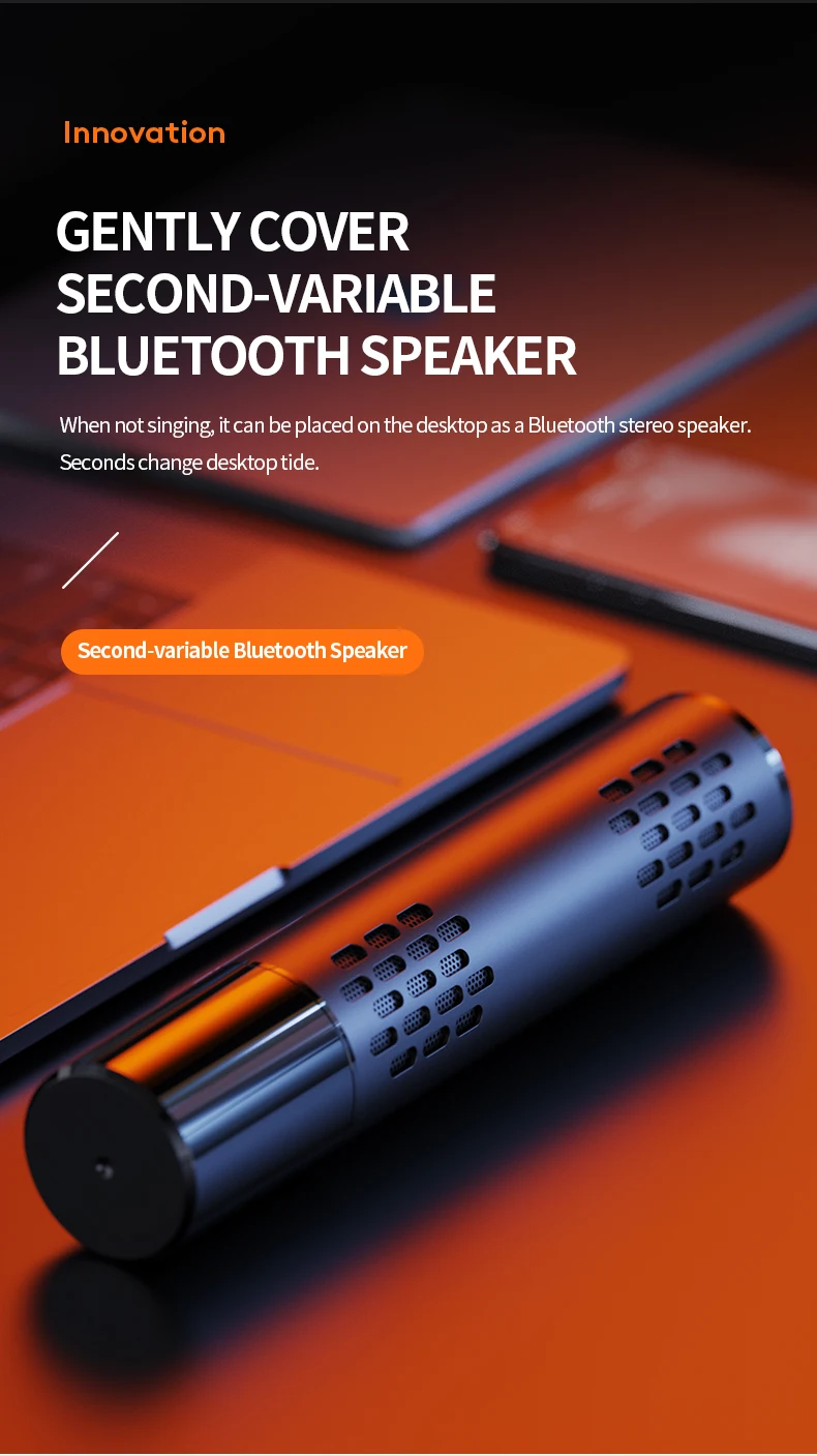 K1 беспроводной Bluetooth микрофон четыре волшебных звука для прямой трансляции пение встроенная звуковая карта с динамиком караоке аудио микрофон