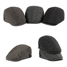 Outdoor Golf Cap Adjustable Beret Caps Men Women Breathable Bone Edge Hats Herringbone Solid Flat Berets Cap