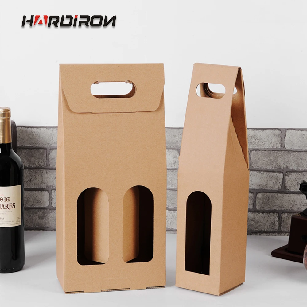 Одноместная и двойная портативная коробка для красного вина HARDIRON Подарочная