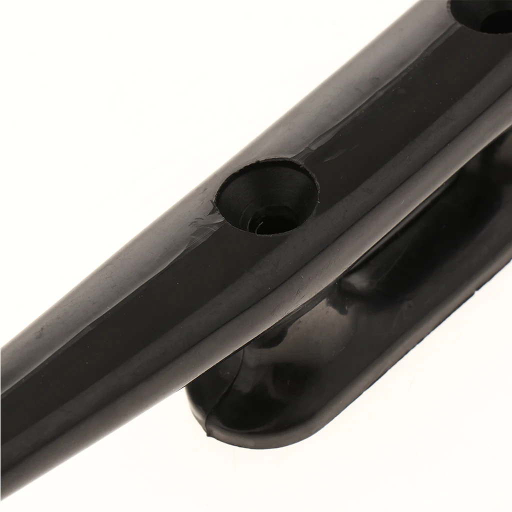 Marine Plastic Boat Dock Cleats Flat Top 2 Hole Black Mooring Cleat Marine Plastic Boat Dock Cleats Flat Top 2 Hole Black Mooring Cleat