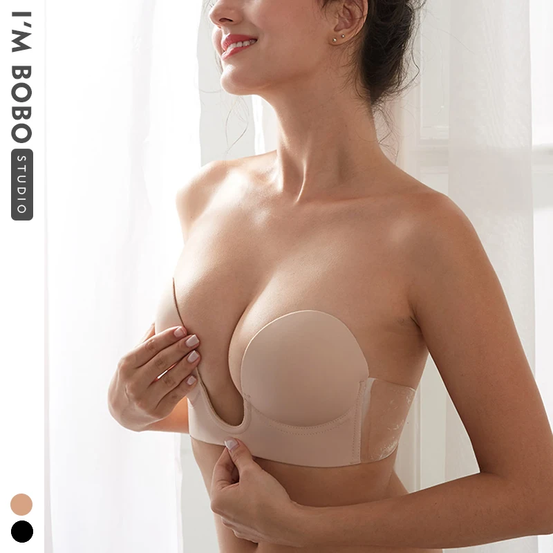 

Chest stickers non-marking invisible bra breast paste gathered wedding thickened breathable dress open back strapless underwear