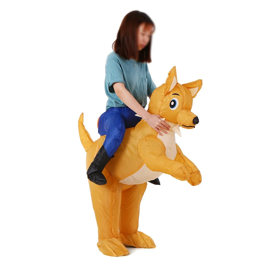 

Puppy Dog Unisex Inflatable Spoofing Party Stage For Kid Halloween Cloth Blow Up Suit Funny Costume