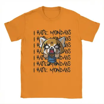 

Midnite Star Men Aggretsuko Aggressive Retsuko I Hate Monday T Shirts 100% Cotton Clothes Funny O Neck Tees Printing T-Shirts