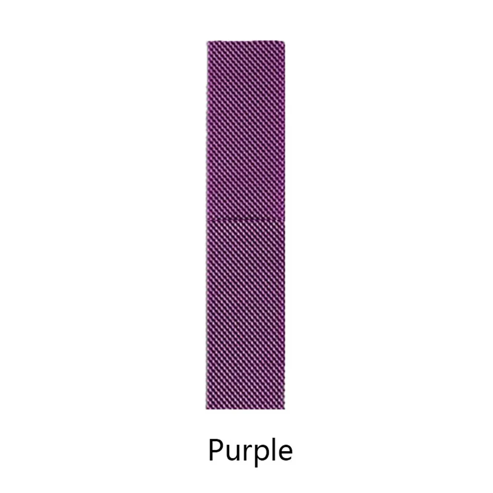 Purple Миланский Браслет, Браслет Нержавеющая сталь ремешок для наручных часов Apple Watch серии 1/2/3, 42 мм, 38 мм, версия браслет ремешок для наручных часов iwatch, для детей 4, 5, 40 мм 44 м - Цвет ремешка: Purple