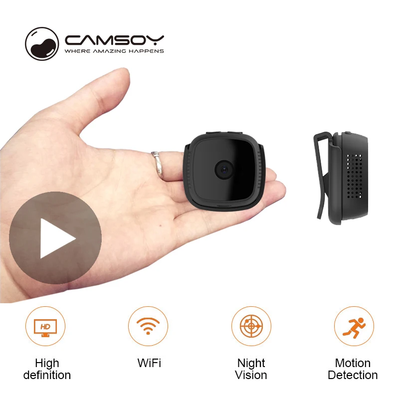 

Camsoy C9 Full HD 1080p Body Wi-Fi Night Vision Small Secret Micro Video Mini Camera Wifi IP Cam Bike Microcamera Minicamera DV