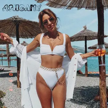 

Ashgaily Bikinis Women 2020 Newest Swimwear Women Swimsuit Push Up Bathing Suit Print Beach Brazilian Bikini Set Swim Biquinis
