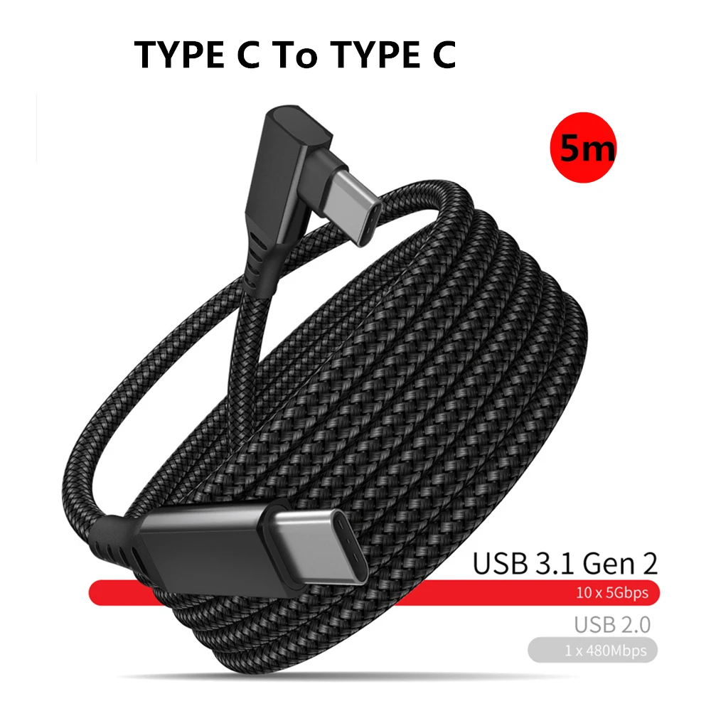 Charging Cable Data Line For Oculus Quest 2 1 Link VR Headset USB 3.2 Fast Charges Type-C Data Transfer Cable VR Accessories 