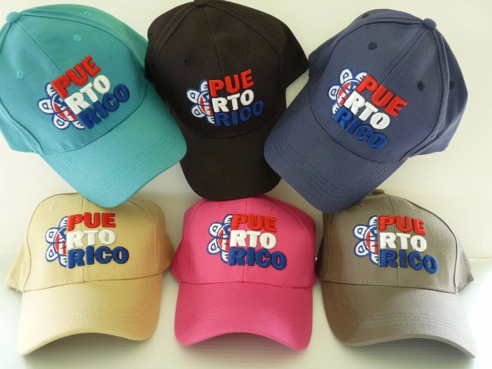 American Puerto Rico Flag Adult Personalize Denim Sun Hat Adjustable Baseball Cap