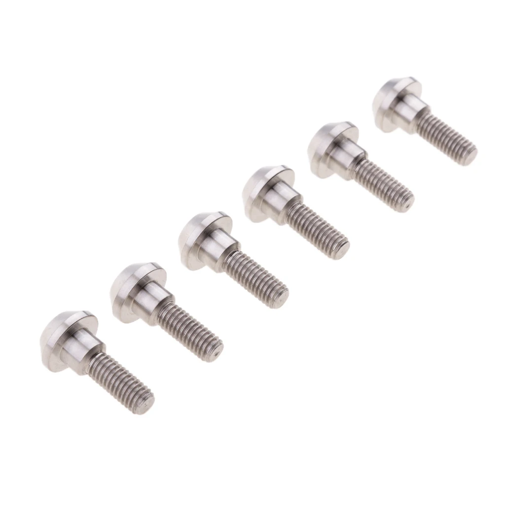 6 Pieces Silver M6x20mm Titanium/Ti Disc Brake Rotor Bolts for Suzuki GSXR Yamaha R6 R1