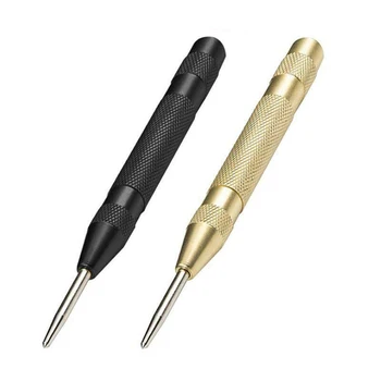 

2Pcs Heavy Duty Automatic Center Pin Punch Spring Loaded Metal Wood Press Dent Marking Starting Holes Tool