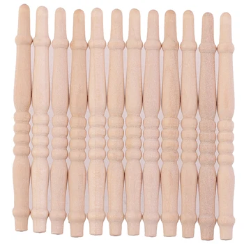 

New DIY Spindles Balusters Wooden Dollhouse Miniature 1/12 Scale Stair Railing Furniture Toys