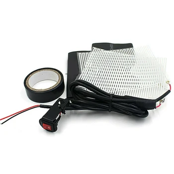 

Universal Heated Grip Pads 1 Pair Handlebar 11x9cm PET Metal Replacement